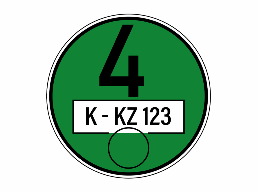Gruene Feinstaubplakette Schadstoffgruppe 4